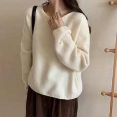 앤드스타일 여성용 아르엘 루즈 심플 라운드 긴팔 니트 티셔츠 263641 패션의류/잡화/여성패션 반품 최저가 6,180원