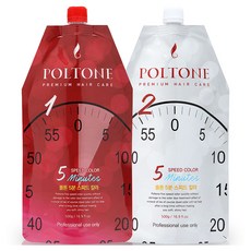 폴톤 5분 스피드 칼라 염모제 1제 500g + 2제 500g 세트, 흑색, 1개 뷰티/헤어 반품 최저가 11,400원