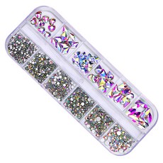 메이브라운 유리네일 크리스탈 풀스톤 네일파츠, 1개, AB도형믹스 뷰티/네일 반품 최저가 8,340원