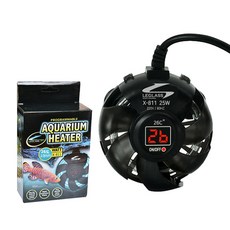 리글라스 관상어용 수족관 원형 디지털 26도 고정히터 25W X-811, 1개 반려동물용품/관상어 용품 반품 최저가 12,390원