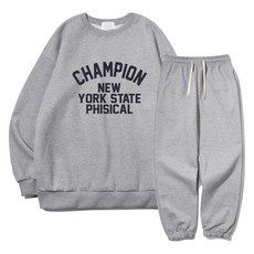 이지스튜디오 오버핏 챔피언 피지컬 더블 맨투맨 티셔츠 + 트레이닝 팬츠 세트 패션의류/잡화/남녀 공용 의류 반품 최저가 46,310원