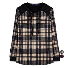 올리비아하슬러 여성용 체크 배색 후드티셔츠 OHBWTS202 패션의류/잡화/여성패션 반품 최저가 22,380원