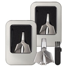 메툴리 맨스 뷰티 넘버원 고급 코털 제거기 + 청소용 브러쉬 + 케이스 세트, 1세트, 실버 뷰티/뷰티소품 반품 최저가 5,150원