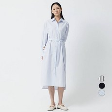JAJU(자주) 여성용 포플린 긴팔 셔츠 면 롱 원피스 패션의류/잡화/여성패션 반품 최저가 26,890원