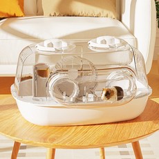 랜보어 햄스터 더블캣 일체형 케이지, 화이트, 1개 반려동물용품/소동물/가축용품 반품 최저가 14,500원