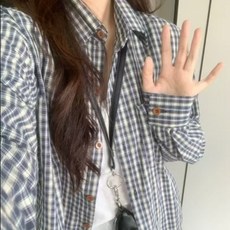 아이엠몽 여성용 제아리 체크 캐주얼 긴팔 셔츠 패션의류/잡화/여성패션 반품 최저가 15,540원