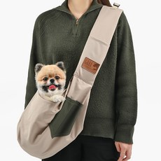 올치 강아지 베이직 슬링백, 베이지, 1개 반려동물용품/펫티켓 산책용품 반품 최저가 25,330원