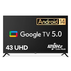 [10% 환급가전] 이스트라 4K UHD HDR10 120Hz AI 맥스 구글 5.0 스마트TV, 109cm(43인치), AN437UHD SMART MAX PRO, 스탠드형, 고객직접설치 가전디지털/TV/영상가전 반품 최저가 491,610원