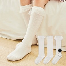 베이스알파에센셜 여아용 예쁨 레이스 니삭스 3종 세트 패션의류/잡화/유아동패션 반품 최저가 5,770원