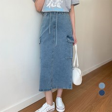 아피나르 여성용 카고 밴딩 데님 롱 스커트 패션의류/잡화/여성패션 반품 최저가 20,900원