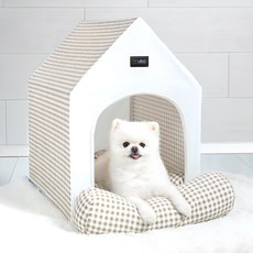 레토 강아지집 고양이 목받침 쿠션 하우스, 아이보리, 1개 반려동물용품/고양이 용품 반품 최저가 29,800원