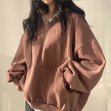 피어니스트 오버핏 후드 지퍼 맨투맨 패션의류/잡화/여성패션 반품 최저가 15,810원