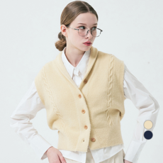 에이비에프지 여성용 꽈배기 단추 니트 조끼 AFX1QV31 (24SS백화점 정상) 패션의류/잡화/여성패션 반품 최저가 20,860원