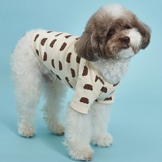 도그아이 강아지 베어베어 티셔츠, 아이보리, 1개 undefined/undefined 반품 최저가 6,160원