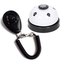 딩동펫 반려동물 고리형 클리커 + 애견벨 세트, 화이트 + 블랙, 1세트 반려동물용품/강아지 용품 반품 최저가 4,100원