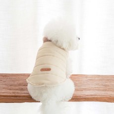 펫츠랜드 토토 패딩 조끼, 베이지, 1개 반려동물용품/고양이 용품 반품 최저가 8,270원