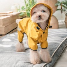 딩동펫 강아지 레인코트 패션 올인원 후드티, 옐로우, 1개 반려동물용품/강아지 용품 반품 최저가 9,690원