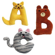 딩동펫 애니멀 알파벳 애착인형 강아지 봉제장난감 3종 세트, A, 1세트 반려동물용품/강아지 용품 반품 최저가 4,850원