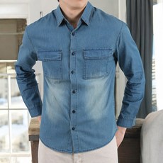 남성용 슬림핏 워싱 청남방 데님 셔츠 NCC116 패션의류/잡화/남성패션 반품 최저가 14,380원