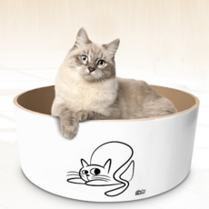 힐링타임 고양이 갈가리 원형 스크래쳐, 화이트, 1개 undefined/undefined 반품 최저가 16,480원