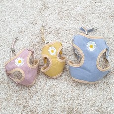 당감샵 소형견 데이지 하네스 가방 세트 M, 옐로우, 1개 반려동물용품/펫티켓 산책용품 반품 최저가 7,470원