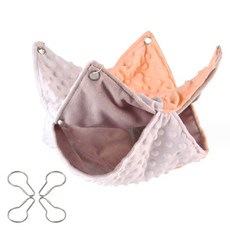 데이소이 포근포근 엠보 2단 소동물 해먹 20 x 20 cm, 02 화이트오렌지 단모, 1개 반려동물용품/소동물/가축용품 반품 최저가 4,900원