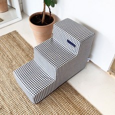 Honest 스테블 미니 3단 계단, 체크 네이비화이트, 1개 undefined/undefined 반품 최저가 19,780원