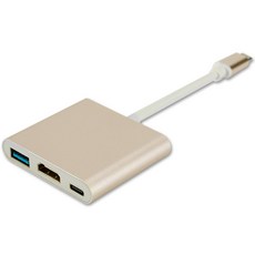칼론 3IN1 HDMI C타입 USB 3.1 멀티 변환 컨버터, KC-HG02(골드), 1개 가전디지털/PC부품 반품 최저가 15,870원