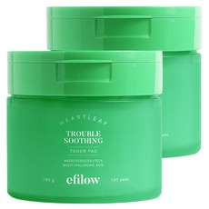 에필로우 어성초 마데카소사이드 트러블 수딩 토너패드 180g, 100매입, 2개 뷰티/스킨케어 반품 최저가 26,030원