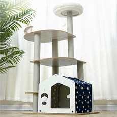 텐트 캣타워 HH2320, 네이비 + 화이트, 1개 반려동물용품/고양이 용품 반품 최저가 72,270원