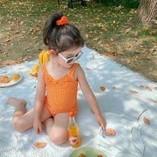 이유몽 여아용 아리모 체크 꼬임 모노키니 수영복 스포츠/레저/수영/수상스포츠 반품 최저가 12,390원