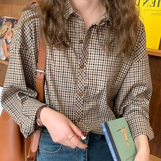 구디프 여성용 러블리 아방핏 체크 셔츠 패션의류/잡화/여성패션 반품 최저가 16,370원