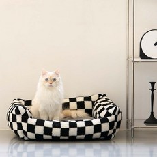 우다다맨숀 반려동물 체커보드 소파방석, 블랙, 1개 반려동물용품/고양이 용품 반품 최저가 21,200원