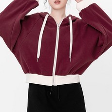 구디프 여성용 파인와인 컴포트 숏 후드 집업 패션의류/잡화/여성패션 반품 최저가 14,540원