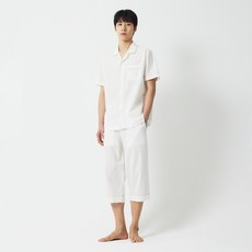 JAJU 남성용 코튼 시어서커 7부 파자마 세트 패션의류/잡화/속옷/잠옷 반품 최저가 28,400원