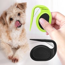 딩동펫 반려동물 오픈 엉킨 털 제거 칼 브러쉬 2종세트, 그린, 블랙, 1세트 반려동물용품/강아지 용품 반품 최저가 3,560원