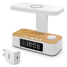 유엠투 애플 / 갤럭시 워치 무드등 탁상 알람시계 5in1 2단 고속 무선 충전기 + 30W 어댑터 세트 UMWH-5in1FL, 화이트, 1세트 가전디지털/휴대폰 액세서리 반품 최저가 37,300원