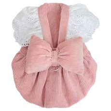 반려동물 알럽펫 빅리본 코듀로이 원피스, 핑크, 1개 반려동물용품/강아지 용품 반품 최저가 7,640원