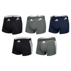 아디다스 남성용 모던시그니처 로고포인트 드로즈 팬티 5종 세트 패션의류/잡화/속옷/잠옷 반품 최저가 49,500원
