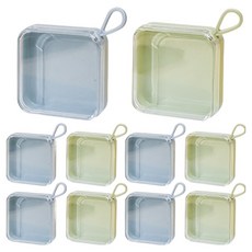 PDS뷰티 사각 납작 팩트 휴대용 퍼프 케이스 2종 x 5p 세트, 1세트, 블루그린반반 뷰티/뷰티소품 반품 최저가 10,230원