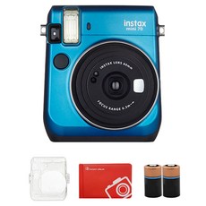 인스탁스 미니70 즉석카메라 블루 instaxmini70 + 전용케이스 투명 + 오리진 미니앨범 랜덤발송 + CR2 건전지 2p 세트, 1세트 가전디지털/카메라 반품 최저가 177,070원