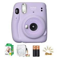 인스탁스 미니11 즉석카메라 라일락퍼플 + 필름 20p + 전용케이스 투명 + 포토라인 + AA건전지 2p 세트 instaxmini11, 1세트 가전디지털/카메라 반품 최저가 121,700원
