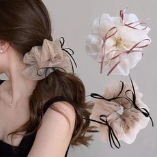 워더미 여성용 소녀감성 러블리 쉬폰 리본 헤어슈슈 곱창 머리끈 2종 세트 M2002 패션의류/잡화/여성패션 반품 최저가 7,900원