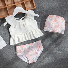 스타빈 여아용 러블리 수영복 상하의 + 모자 세트 스포츠/레저/수영/수상스포츠 반품 최저가 15,630원