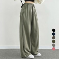 위드후이린 여성용 트레이닝 밴딩 면 와이드 팬츠 패션의류/잡화/여성패션 반품 최저가 8,120원