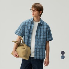 마인드브릿지 남녀공용 에어쿨 크리즈 체크 오버핏 반팔 셔츠 MZWS3157 패션의류/잡화/남녀 공용 의류 반품 최저가 30,750원