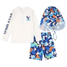 유블리 남아용 라노수 레터링 다이노 긴팔 + 패턴 반바지 레쉬가드 세트 패션의류/잡화/유아동패션 반품 최저가 27,900원