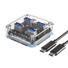 오리코 4포트 투명 Type C to Type C USB허브 MH4UC-C3, 50cm 가전디지털/PC부품 반품 최저가 14,200원