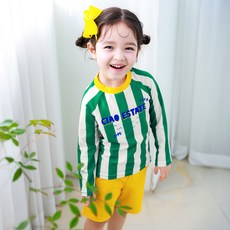 bayb 아동용 에떼 래쉬가드 상하의 + 수영모 세트 패션의류/잡화/유아동패션 반품 최저가 12,240원