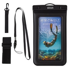 Bonum 스펀지 튜브 4중 안심잠금 프리미엄 스마트폰 방수팩 + 넥스트랩 + 암밴드 + 핸드스트랩 세트, 블랙, 1세트 가전디지털/휴대폰 액세서리 반품 최저가 7,020원